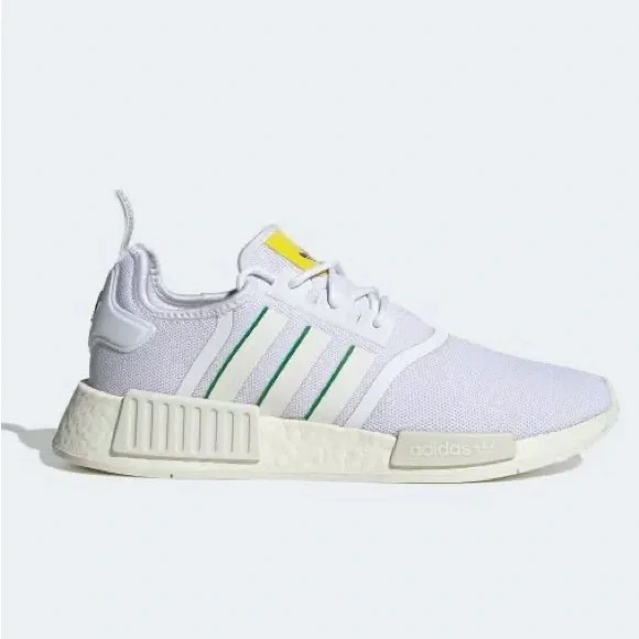 NEW adidas NMD R1 Originals White Green Yellow Mens SIZE 9.5 & 10